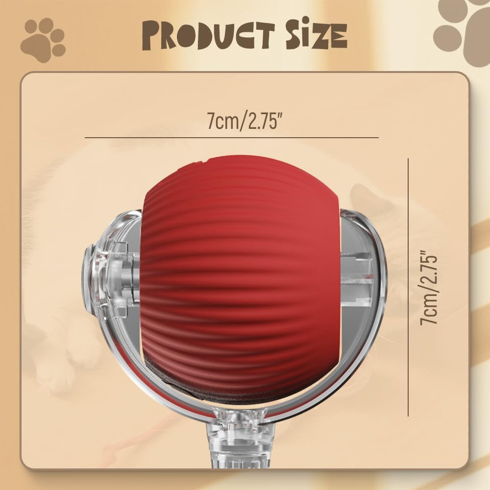 Automatic Moving Dog Ball - ลูกบอลสัตว์เลี้ยงแบบกลิ้งได้ ปี 2026 ของเล่นแมวอัตโนมัติเคลื่อนที่ได้เอง 360 องศา