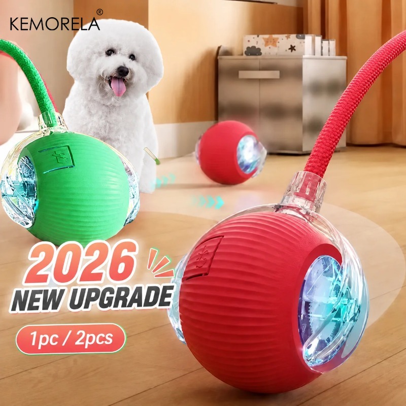 Automatic Moving Dog Ball - ของเล่นลูกบอลอัจฉริยะสำหรับสุนัข ลูกบอลกลิ้งอัตโนมัติแบบชาร์จไฟได้ ของเล่นอัจฉริยะสำหรับลูกสุนัข ของเล่นลูกบอลอัจฉริยะสำหรับสุนัข