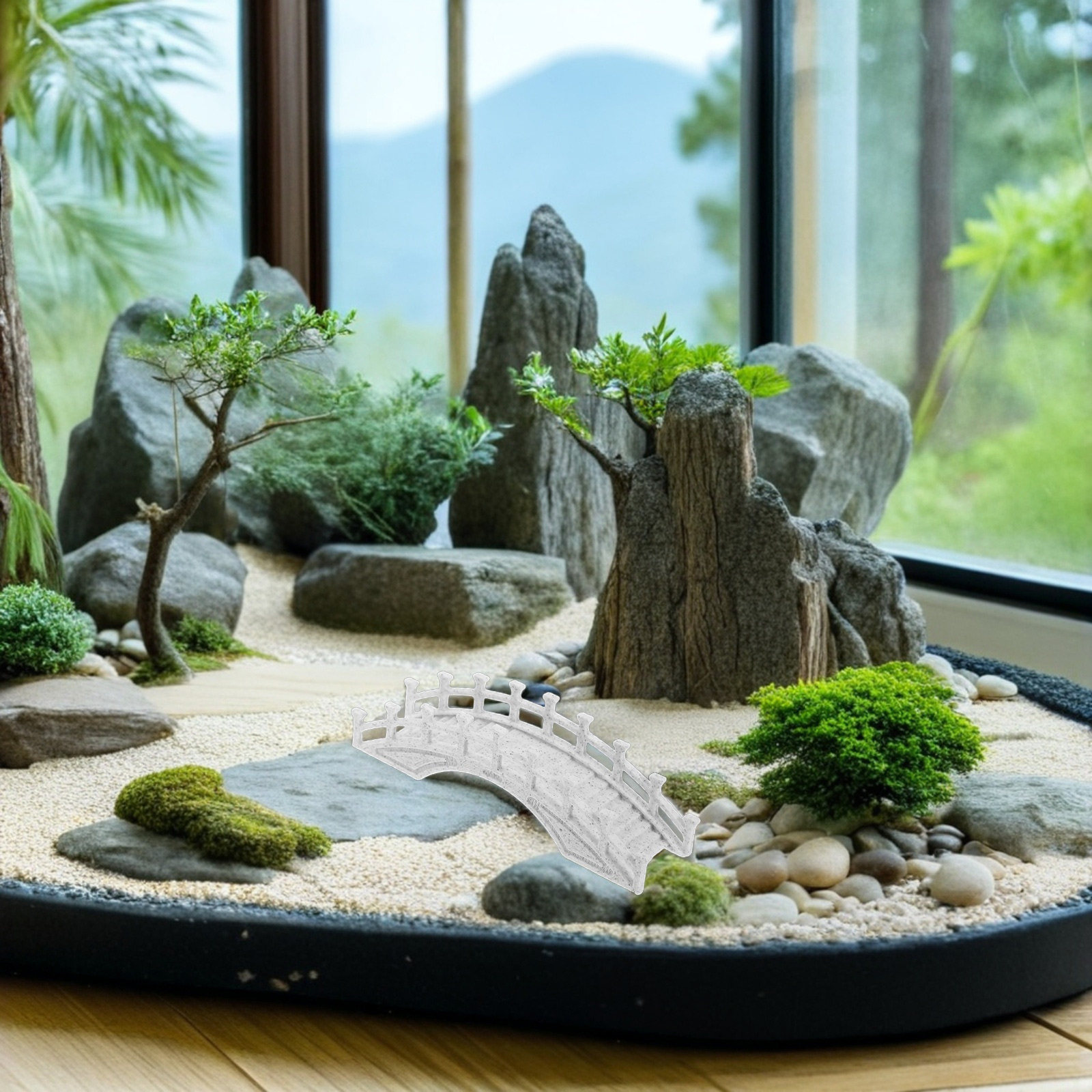 สะพานโค้งจิ๋วสำหรับตกแต่งสวน ข - Aquarium บทวิจารณ์และราคา