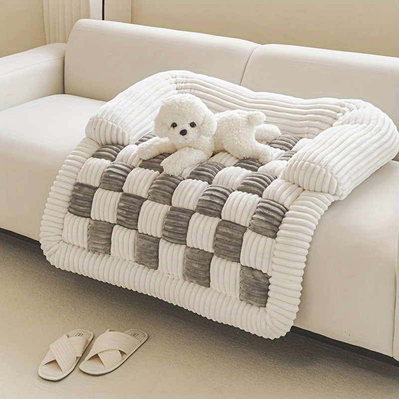 แผ่นรองนอนสัตว์เลี้ยงลายสก็อต, - Pet Beds บทวิจารณ์และราคา