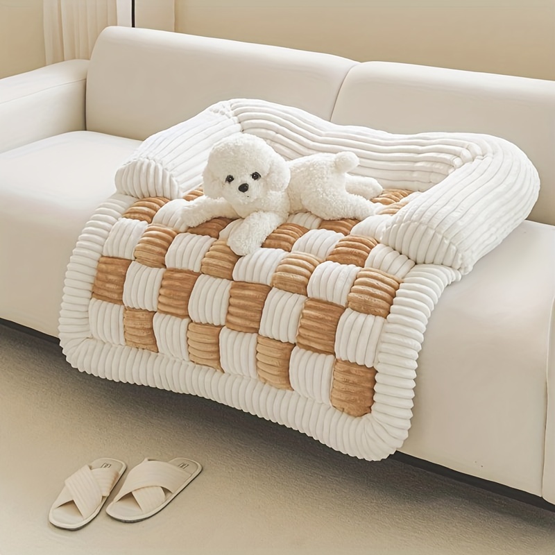 แผ่นรองนอนสัตว์เลี้ยงลายสก็อต, - Pet Beds บทวิจารณ์และราคา